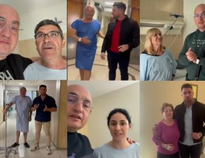 Pacientes en proceso de recuperación tras cirugía de columna con el Dr. Bernardo Mosqueira mostrando evolución y mejora tras intervención