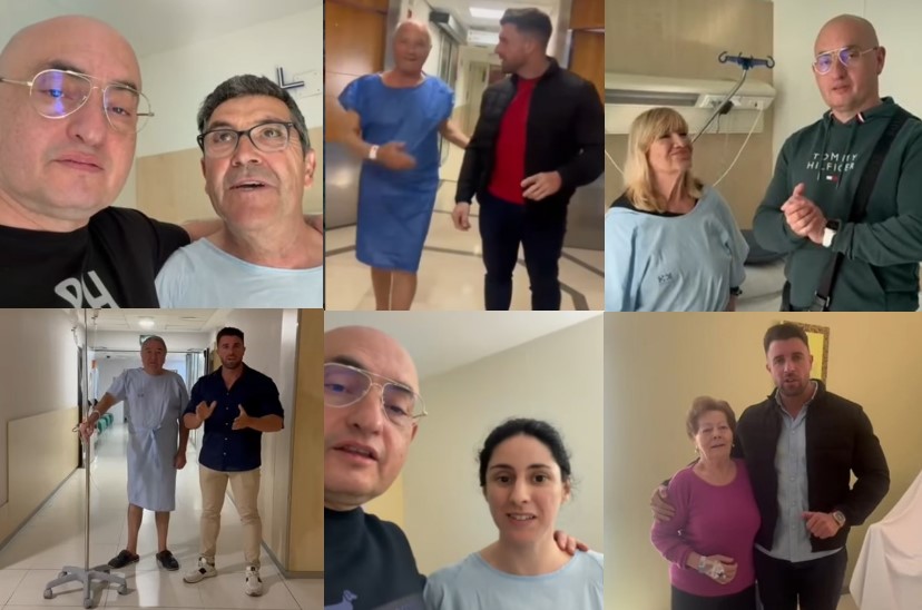 Pacientes en proceso de recuperación tras cirugía de columna con el Dr. Bernardo Mosqueira mostrando evolución y mejora tras intervención