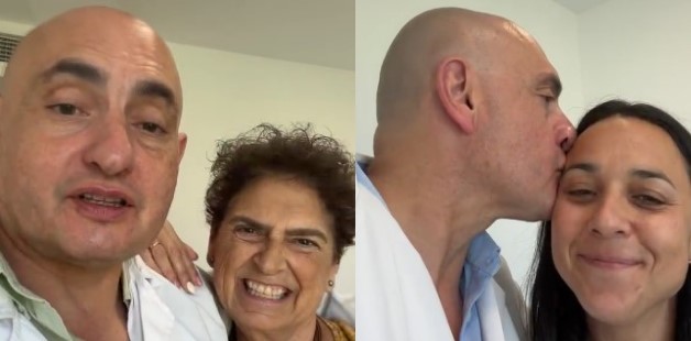 Pacientes recuperadas tras cirugía de columna junto al Dr. Bernardo Mosqueira durante una revisión después del tratamiento